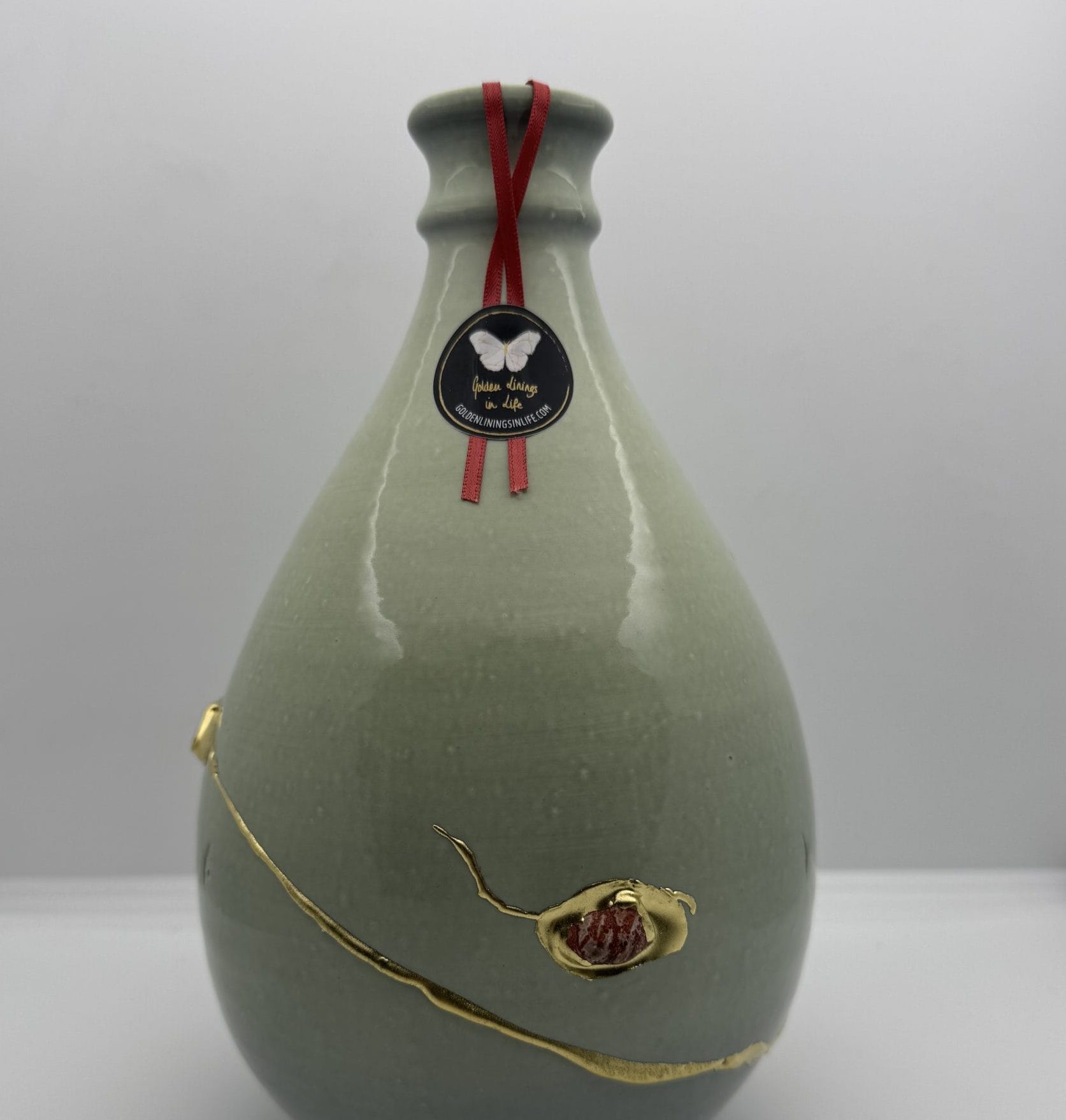 Oorsprong Kintsugi Urn met edelsteen