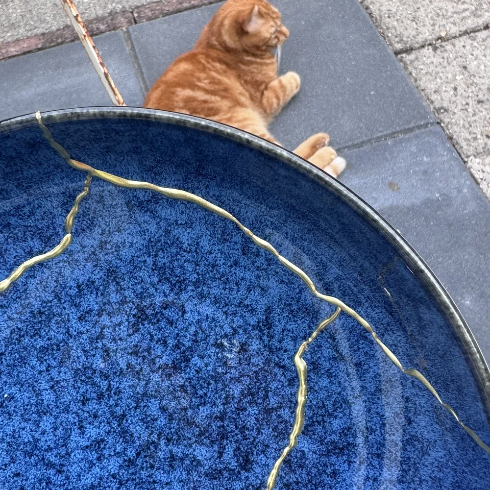 Kintsugi bord - Bold Blue