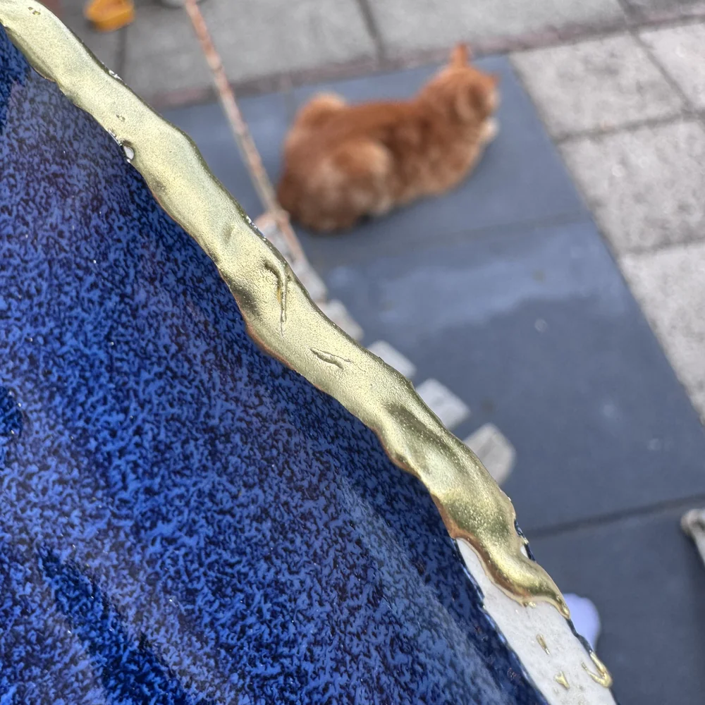 Kintsugi bord - Bold Blue