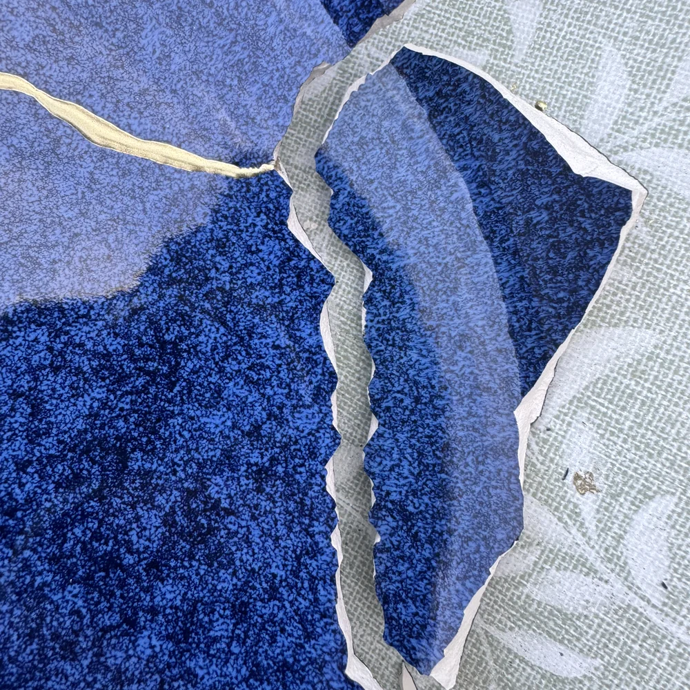 Kintsugi bord - Bold Blue