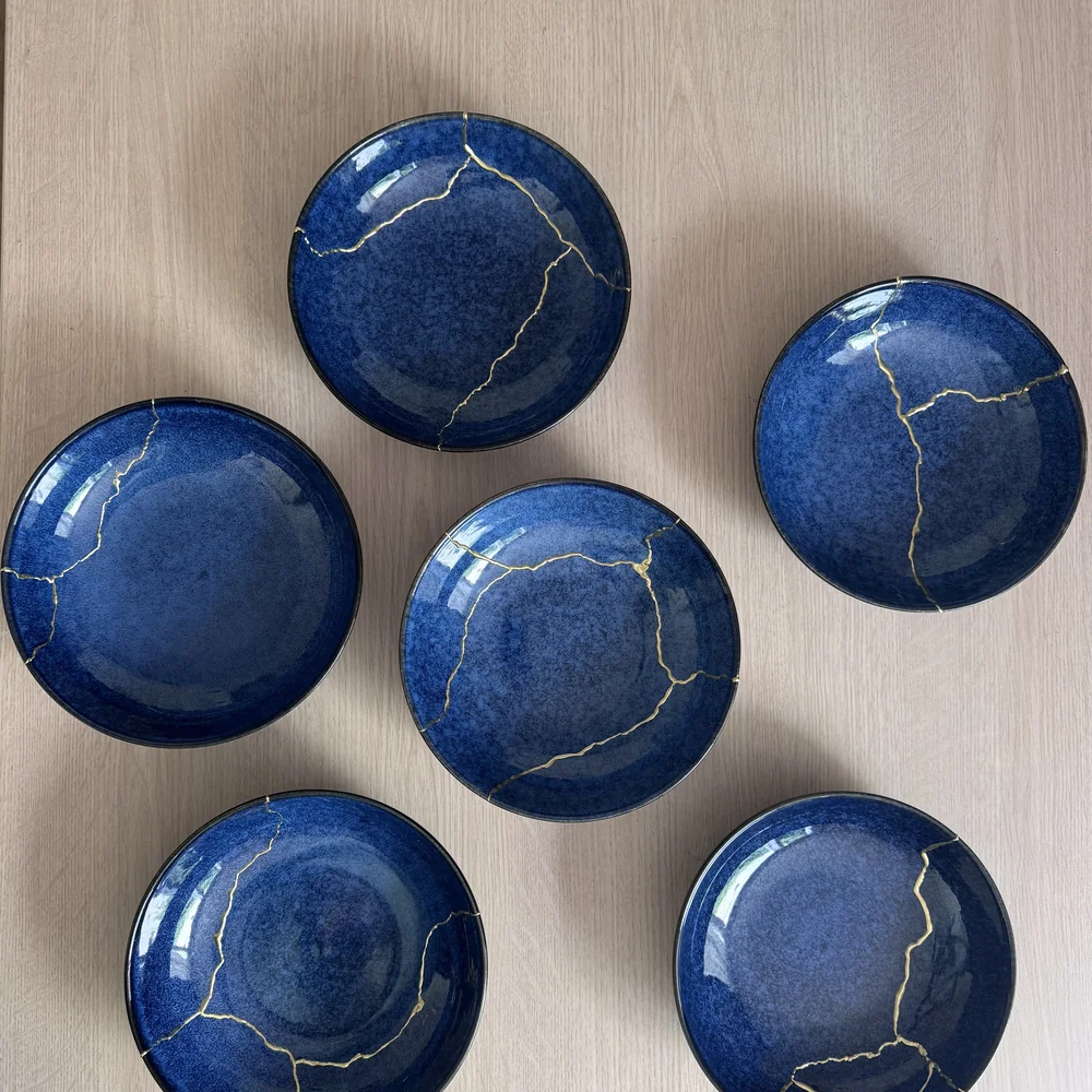 Kintsugi bord - Bold Blue