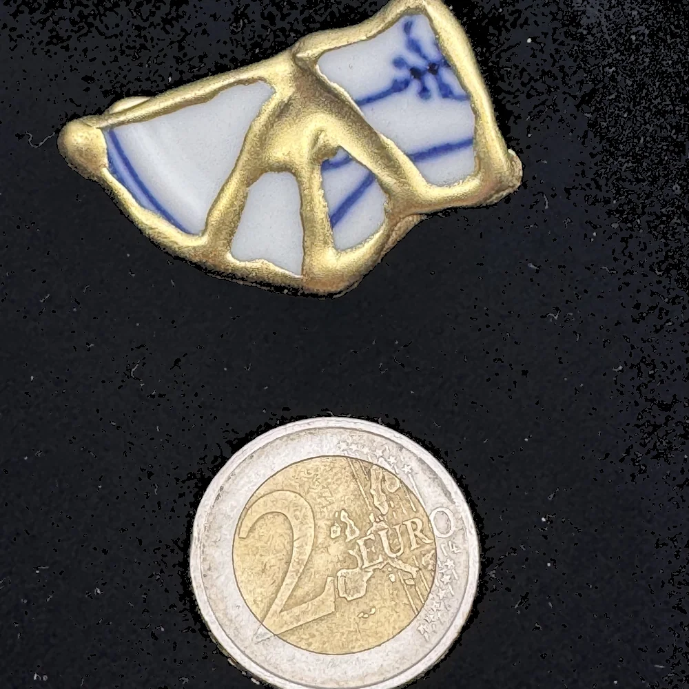Kintsugi Pin | Golden Blue 2