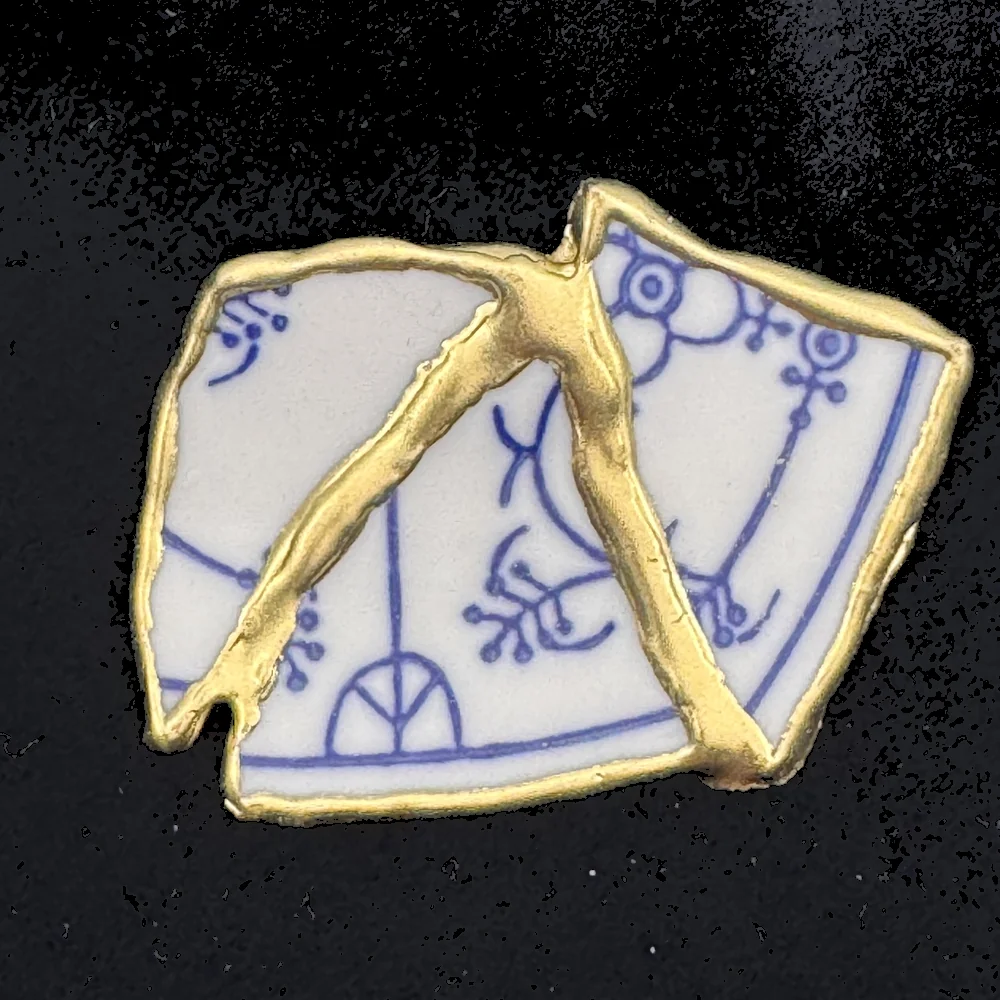 Kintsugi Pin | Blossom Blue 1