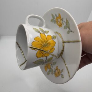 Kintsugi Couple Cup ~ Yellow Flower